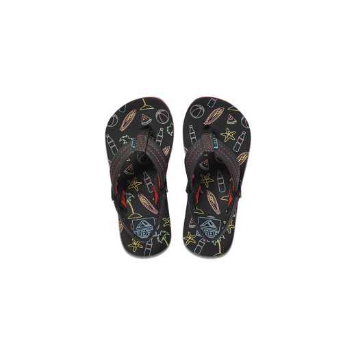 REEF Kids Flip Flop Little Ahi Glow neon beach