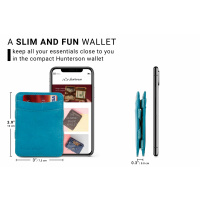 HUNTERSON Geldbeutel Magic Coin Wallet RFID turquoise