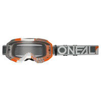 ONEAL Bike Goggles B-10 Duplex White/Gray/Orange - Clear