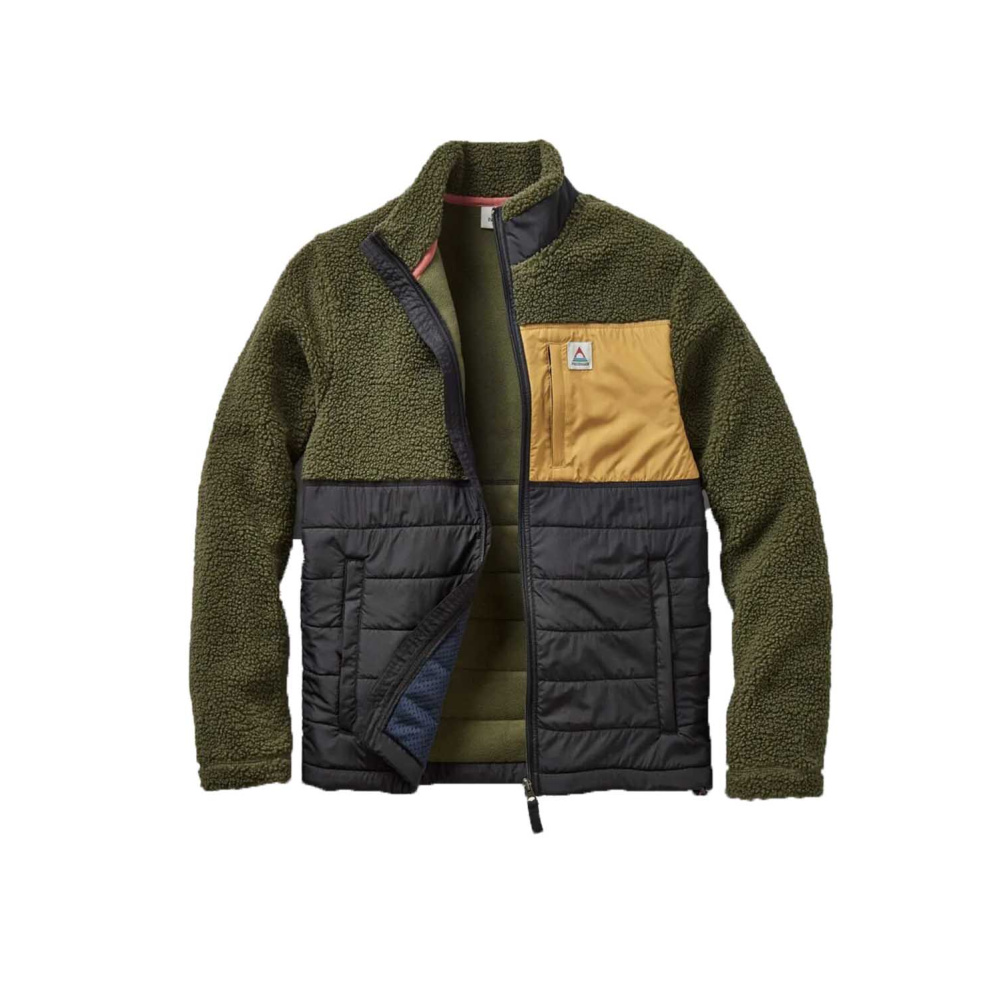 PASSENGER Fleece Born Explorer Recycled Sherpa Full Zip khaki